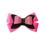 Pink Ellie bows dog hair clips