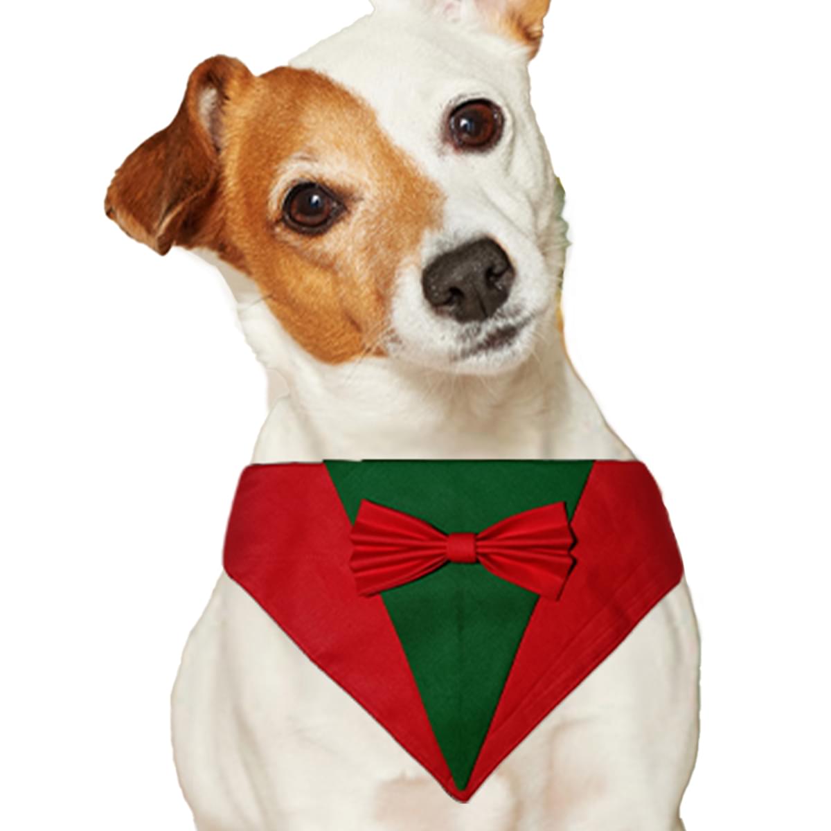 Christmas tuxedo dog bandana - Image 1