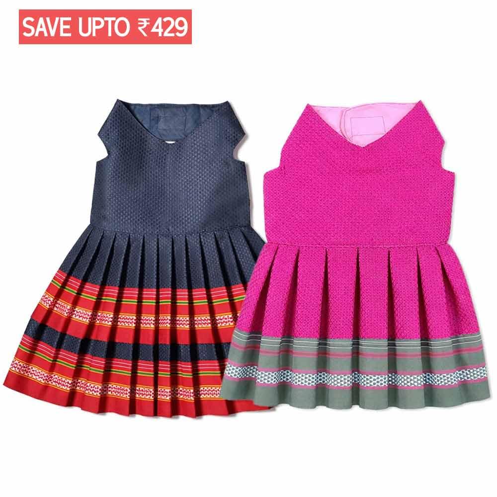 Black Parkar Polka & Pink Parkar Polka - Image 1