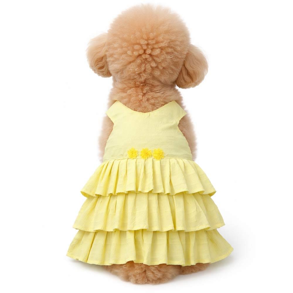 MyArtBucket Butter yellow bella dress for dogs - Image 1