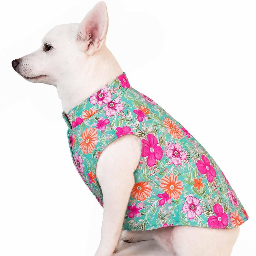 Floral Teal shirt for dogs - Image 1