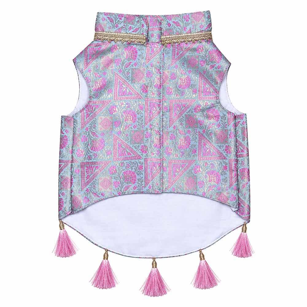 Light blue Festive dog kurta - Image 2