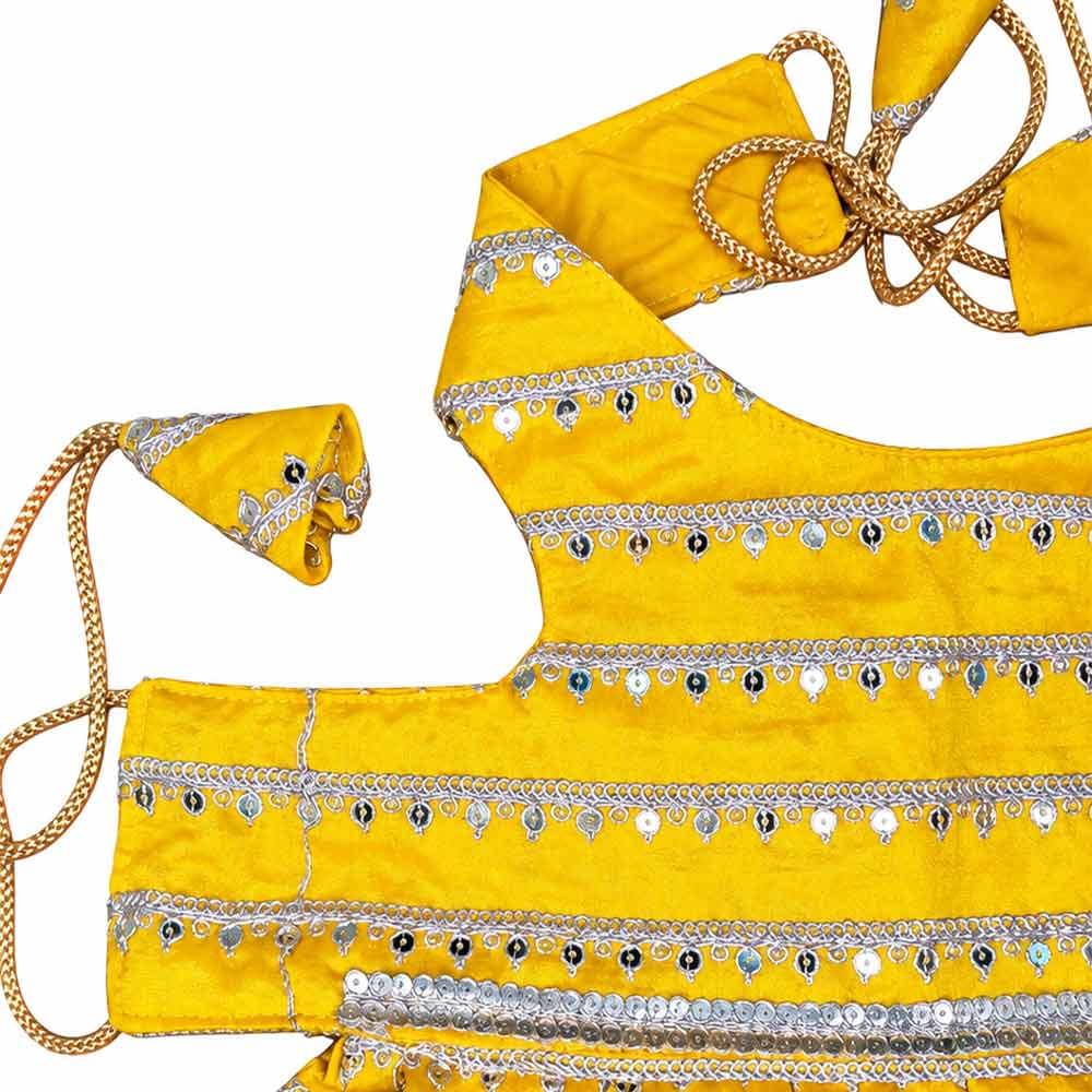 Yellow Sequence festive dog dress - Image 3