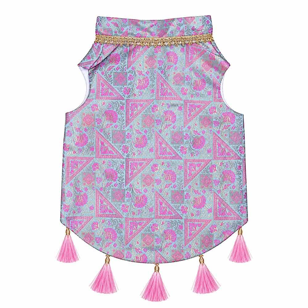 Light blue Festive dog kurta - Image 3
