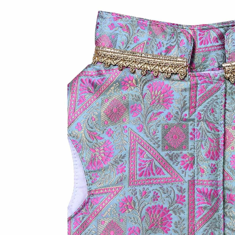Light blue Festive dog kurta - Image 5